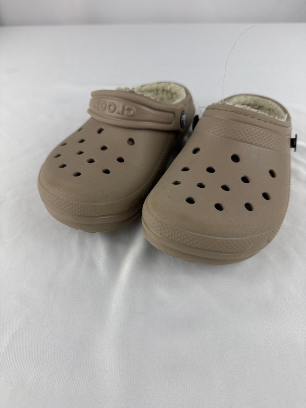 CROCS Kids Lined Clog in Taupe